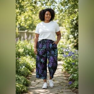 Gorgeous batik style plus size resort pants